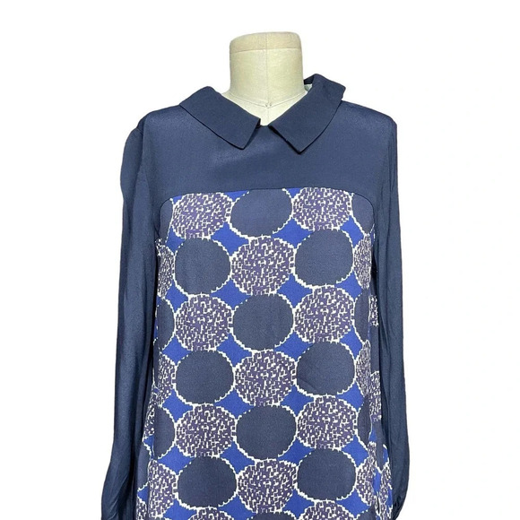 Boden Highbury Peter Pan Collar Dress Navy Blue Size US 6 - Picture 3 of 12